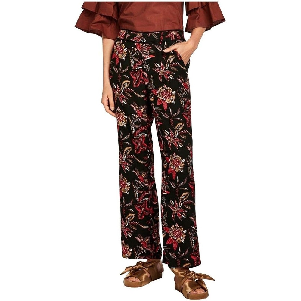 Scotch & Soda Womens Journée Au Soleil Collection Floral Crepe Wide Leg Pants XL